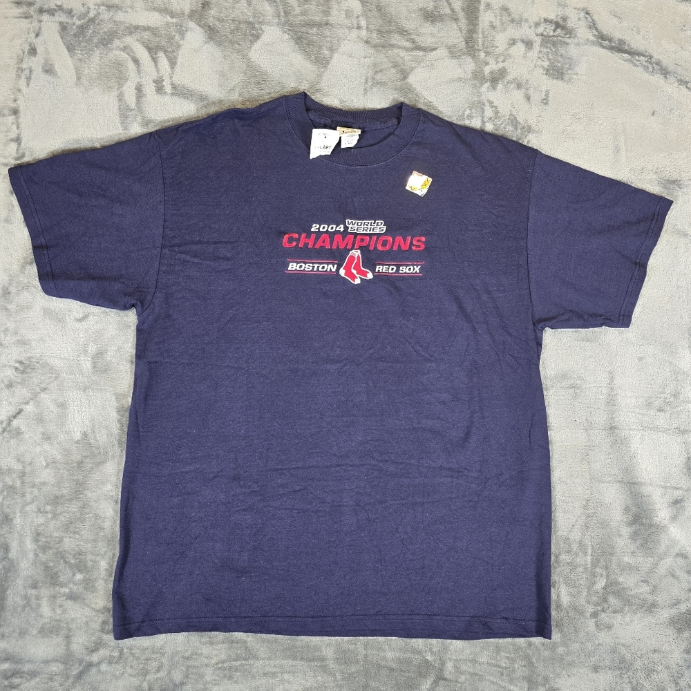 Vintage Y2K Lee Sports Boston Red Sox Champions T-Shirt 2004 Size XL New NWT